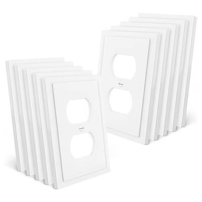 Enerlites Jumbo Duplex Receptacle Outlet Wall Plate, Electrical Outlet Covers, Gloss Finish, Oversized 1-Gang 5.51 inch x 3.50 inch, Polycarbonate