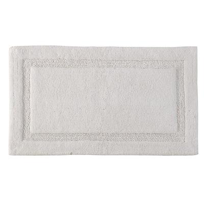 Saffron Fabs Regency Ivory 50 in. x 30 in. Cotton Latex Spray Non-Skid  Backing Textured Border Machine Washable Bath Rug SFBR1012 - The Home Depot