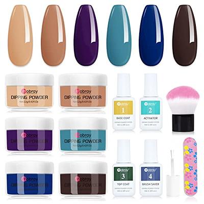 wakaniya Dip Powder Nail Kit 12 Colors Glitter Dipping powder Sun Color  Changing Nail Dip Powder Starter Kit with Base Top Coat Activator Dip  Powder