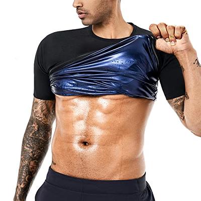 Men Sweat Sauna Shaper Waist Trainer Tummy Belly Compression Shirt