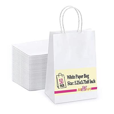 JQ 10x5x13 Recycled Kraft Paper Bags with Handles 250 pcs, Brown Paper Bags  With Handles Gift Bags In Bulk, Goodie Bags, Paper Bags For Small Business,  Small Gift Bag, Favor Bags, Paper