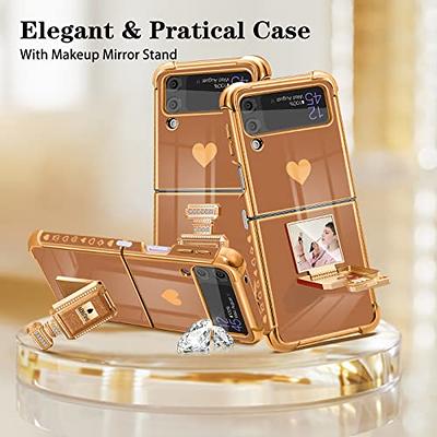 Buleens for iPhone 12 Case with Metal Perfume Bottle Mirror Stand