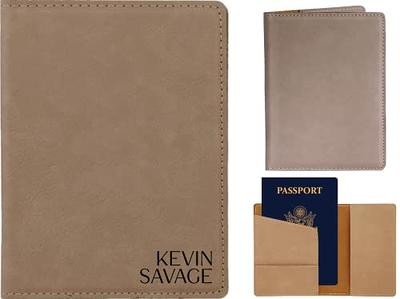Genuine Leather Personalized Passport Holder, Engraved with Monogram or  Initials, Travel Wallet, Father's Day Gift
