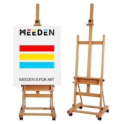 MEEDEN Art Painting Easel, Beech Wood Studio Easel 53 to 91 H, Holds  Canvas Up to