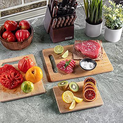 Extra Large Organic Bamboo Cutting Board with Non-Slip Grip and Juice  Grooves; Wood Cutting Board for Kitchen, Serving Tray for Meat, Cheese, and