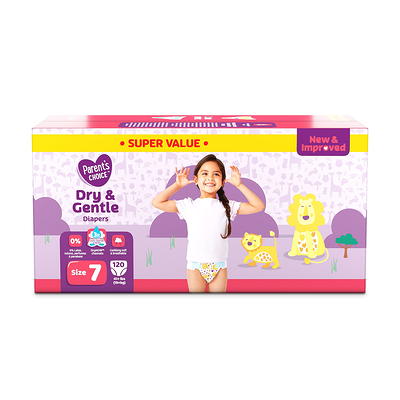 Parent's Choice Dry & Gentle Diapers Size 7, 120 Count (Select for More  Options) - Yahoo Shopping
