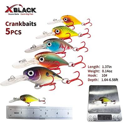 XBLACK Crankbaits Lures Kit Crankbait Fishing Lures Kit Hard Fishing Lures  Set 5PCS for Bass Fishing in Saltwater and Freshwater, XBLACK Baits, Catch  Big Fish! : : Sports, Fitness & Outdoors