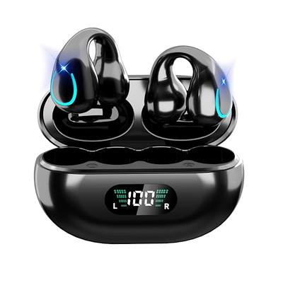  Ertuly Bone Conduction Earbuds Small Clip on Earbuds Open Ear  Earbuds Bluetooth 5.3 for Android iPhone, Mini Light-Weight Wireless Ear  Clips Ear Buds for Sports Running Cycling Workout, Black : Electronics