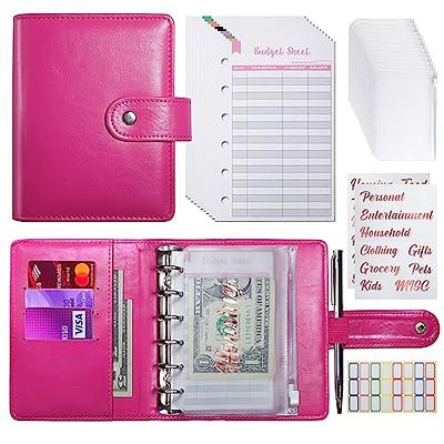 Soul Mama Budget Binder with Zipper Envelopes - Black Money Organizer for Cash, A6 Binder Cash Envelopes for Budgeting, Money Saving Binder with