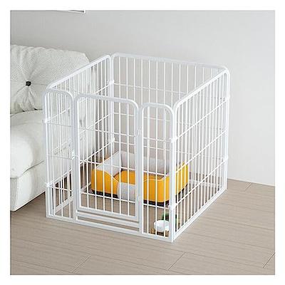 Etlegor Dog Fence Pet Playpen, Playpen Pet Fence for Medium/Small Dogs  Portable Dog Pen Large Space for Movement for Outdoor, Indoor, RV, Camping,  Yard (Color : White, Size : 4 Panels/60x60x60cm) 