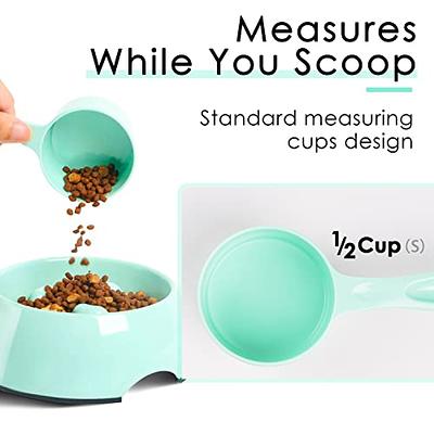 HINMAY Pet Food Scoops Plastic Measuring Cups Set for Dog Cat and Bird Food  (Random Color)