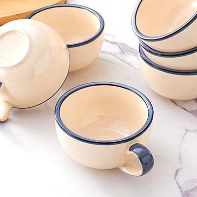 Set Of Two White Espresso Cups With Handle & Saucers, 2 Ceramic Tree,  Pottery 5 Oz Cups, Teacups Or Coffee - Yahoo Shopping