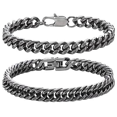 Stainless Steel Cuban Link Chain Bracelet Bangle Woman And Man