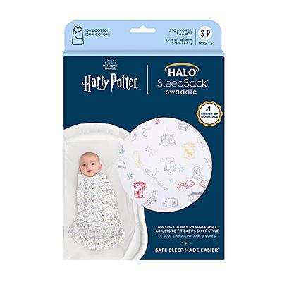 HALO SleepSack Swaddle Midnight Moons Baby Sleeping Bag, 1.5 Tog, Pink, 0-3  months