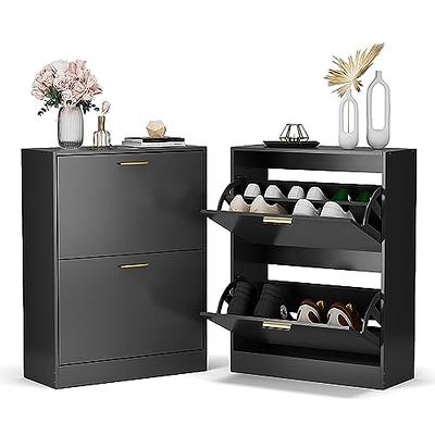 3 Drawer Shoe Cabinet, Narrow Shoe Storage Cabinet Freestanding