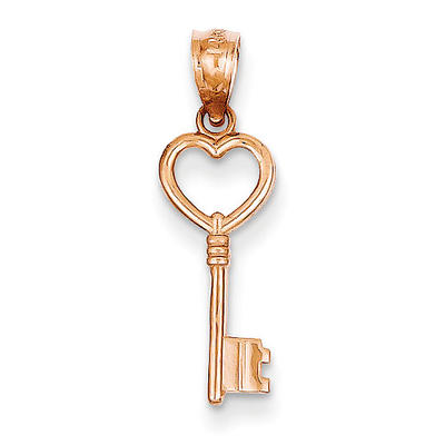 14K Gold Key Pendant 14K Rose Gold