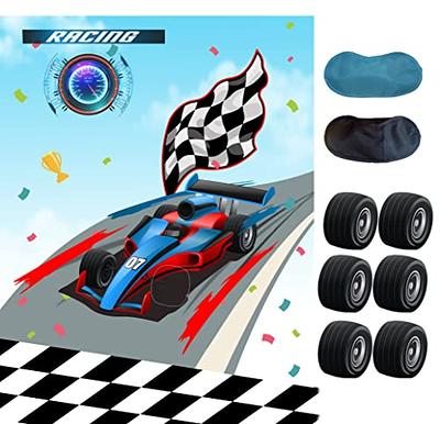 Chapter Race Car Birthday Party Supplies Decorations,Pin The Wheel