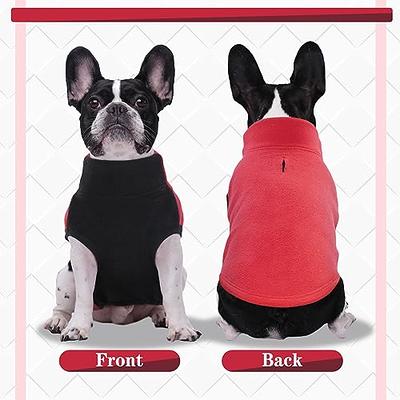 Kuoser Stretch Dog Fleece Vest, Soft Classic Plaid Basic Dog Sweater for,  Pink