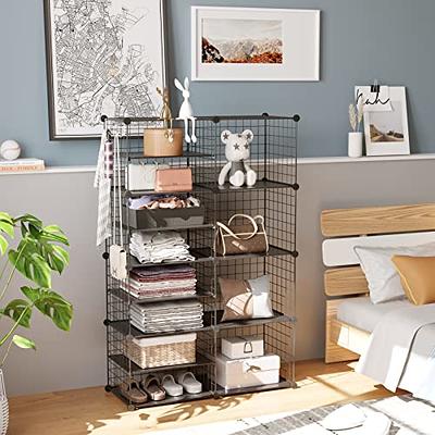 8 Cube Grid Wire Organizer Wardrobe Shelves Bookcase DIY, 1 unit