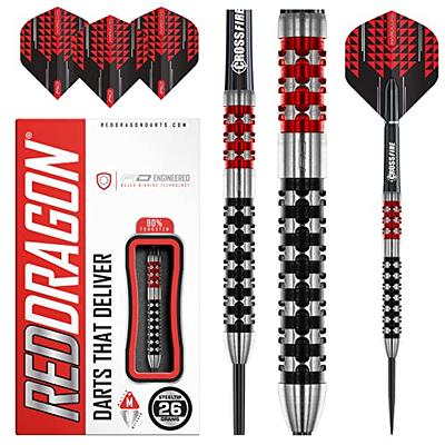 RED DRAGON Crossfire 26 Gram Premium Tungsten Darts Set with