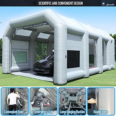 Sewinfla Inflatable Paint Booth 30x20x13Ft with 2 Blowers (950W+950W) & Air  Filter System Portable Paint Booth Tent Inflatable Spray Booth for Cars