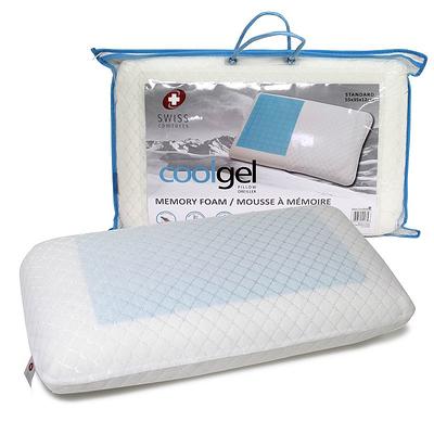 Comfort Revolution Queen Bubble Gel Memory Foam Pillow - White