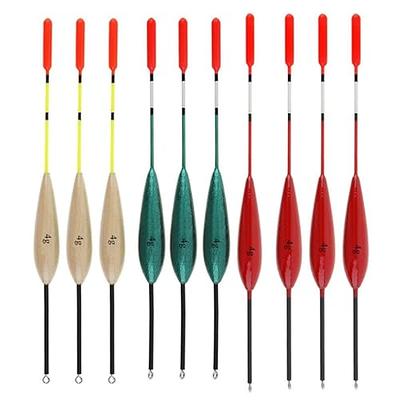 10pcs Wood Slip Bobbers Fishing Floats and Bobbers Spring Oval Stick Slip  Floats for Crappie Fishing 