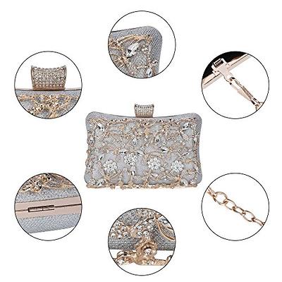 Womens Crystal Evening Clutch Bag Wedding Purse Bridal Prom Handbag Party  Bag