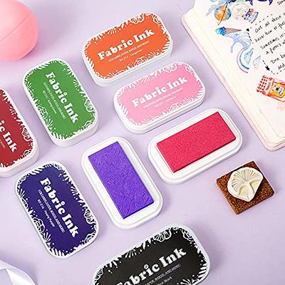 Fstaor Large White Ink Pad for Rubber Stamps, Non-Toxic Washable Safe Stamp  Pads for Kids, Ink Pads Permanent for Paper Wood Fabric