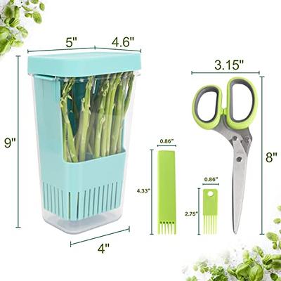 Fresh Herb Mincer Rotary Cutter Cilantro Rosemary Steel Blades