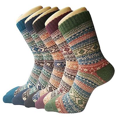 5 Pack Womens Wool Socks Winter Warm Socks Thick Knit Cabin Cozy Crew Soft Socks  Gifts for Women, A-blue/Dark Blue/Brown/Red/Green - Yahoo Shopping