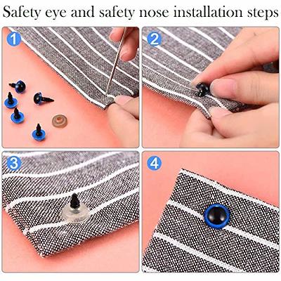 600PCS Plastic Safety Eyes and Noses 6mm-14mm Colorful Crochet Toy