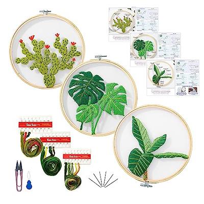  TEHAUX 8 Sets Embroidery Material Pack Cross Stitching