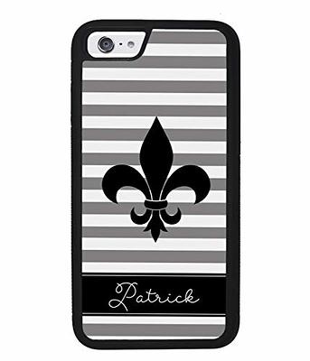 Fleur De Lis Personalized Gray Black