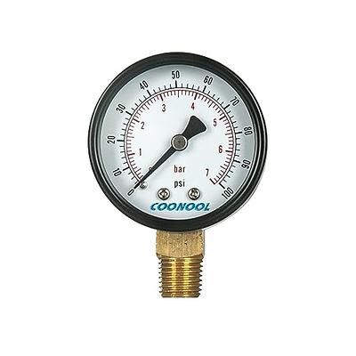 Winters TBM Series Stainless Steel 304 Single Scale Bi-Metal Thermometer,  4 Stem, 1/2 NPT Fixed Center Back Mount Connection, 3 Dial, 0-250 F Range