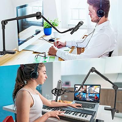 Geekria for Creators Microphone Arm Compatible with Elgato Wave:1, Wave:3  Mic Boom Arm Mount Adapter, Suspension Stand, Mic Scissor Arm, Desk Mount