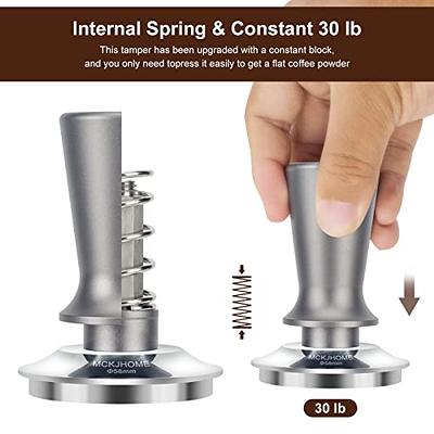 Espresso Tamper 51mm 53mm 58mm Calibrated Tamper with Spring-loaded Barista  Espresso Coffee Tamper 304 Stainless Steel 100% Flat Base Premium Espresso