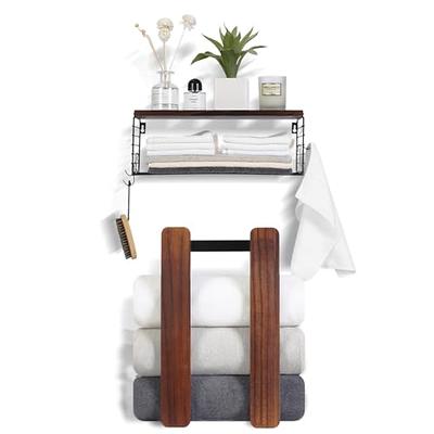 Mkono Towel Holder Wall Mounted Towel Racks for Bathroom Farmhouse