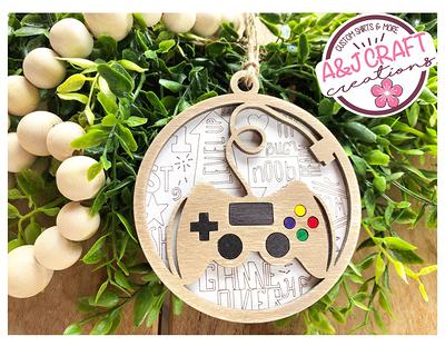 Video Gamer Christmas Ornament Personalized Boy Girl 