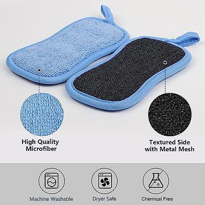 Microfiber Sponges - Reusable Scrubbing Sponge Kitchen & Dishes