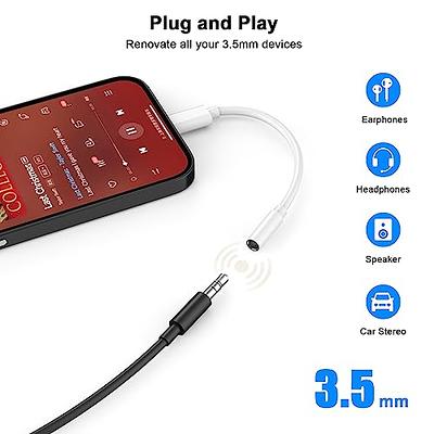 Headphone Adapter Lightning to 3.5mm AUX Audio Jack and Charger Extender  Dongle Earphone Headset Splitter Compatible with iPhone 12 Mini 11 pro max  xs