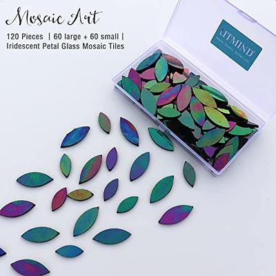 Mosaic Glass Pieces Irregular Shape Assorted Colours Mosaic Tiles Diy Craft  Supplies Stained Glass Pieces Craft Kit for Kids Adults 