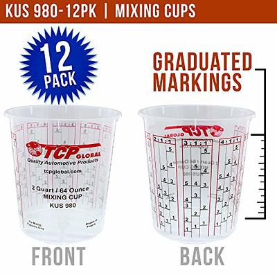 Clear Plastic 5 Quart Epoxy Resin Mixing Cups - Graduated Measurements in  ML and OZ