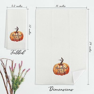 Halloween Tea Towel, Pumpkin Autumn Decor, Fall Hand Towels