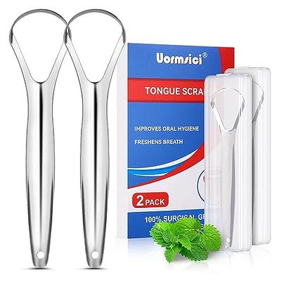 Generic Tongue Cleaner Tongue Scraper Set (1 Plastic And 1 Metal))