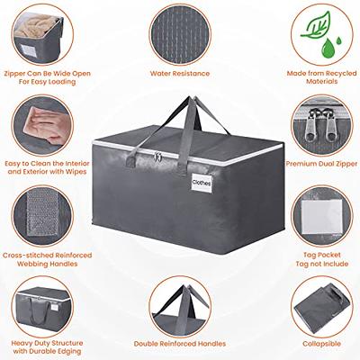 Extra Large Moving Bags with Strong Zippers & Carrying Handles, Storage  Bags Storage Totes for Clothes, Moving Supplies, Space Saving Oversized