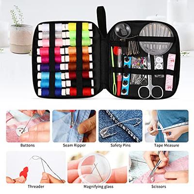 Portable Sewing Box Kit, Thread Stitches Needles Button Sewing Starter  Kits, Sewing Supplies Accessories for