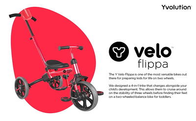 Yvolution Velo Flippa 4 in 1 Triicycle to Balance Bike 2 5 Years