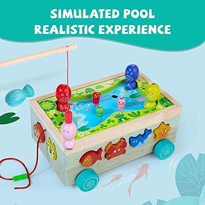 Fishing Toy Children Puzzle Boys And Girls Pool Set Of Magnetic Fishing Rod  2-Year-Old 3-Year-Old 4-Year-Old 5-Year