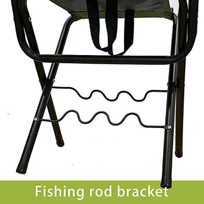 LEADALLWAY Foldable Camping Chair Fishing Chair with Cooler Bag
